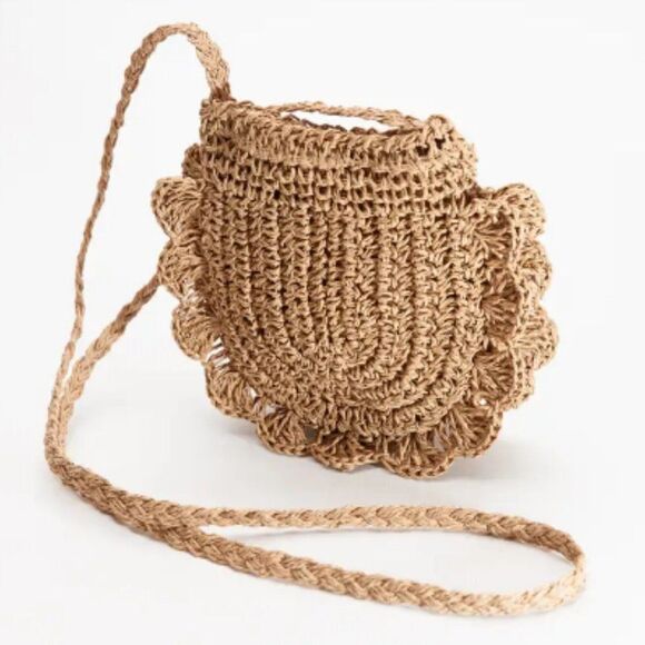 Caribbean Passport Mini Rattan NEW Long Strap Purse - Picture 2 of 7